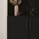Simple Gold Solid Cabinet Handle Round Corner Pull