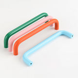 Colorful Small Double Curved Wardrobe Handles For Children's Room