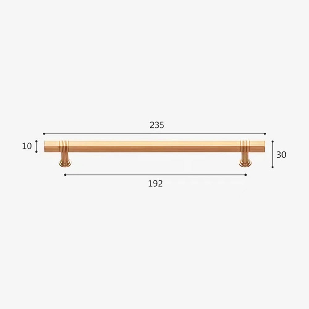 Modern Solid Thickened Zinc Alloy Square Stripe Cabinet and Drawer Handles