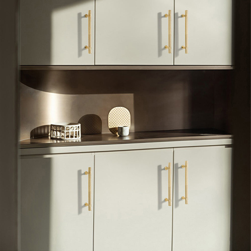 Shiny Modern Zinc Alloy Titanium Gold Black Door Handles