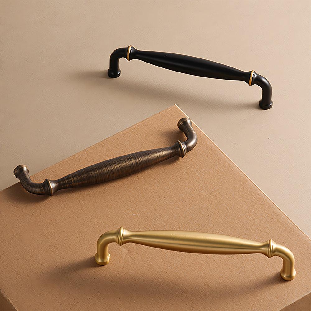 Neoclassical Pastoral Simple European Brass Cabinet Handle