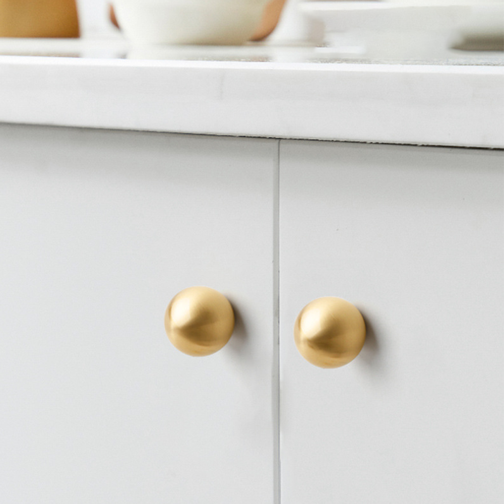 Champagne Gold Round Cabinet Knobs