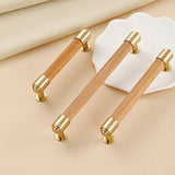 Brass Crystal Handle Cabinet Drawer Double Hole Pulls