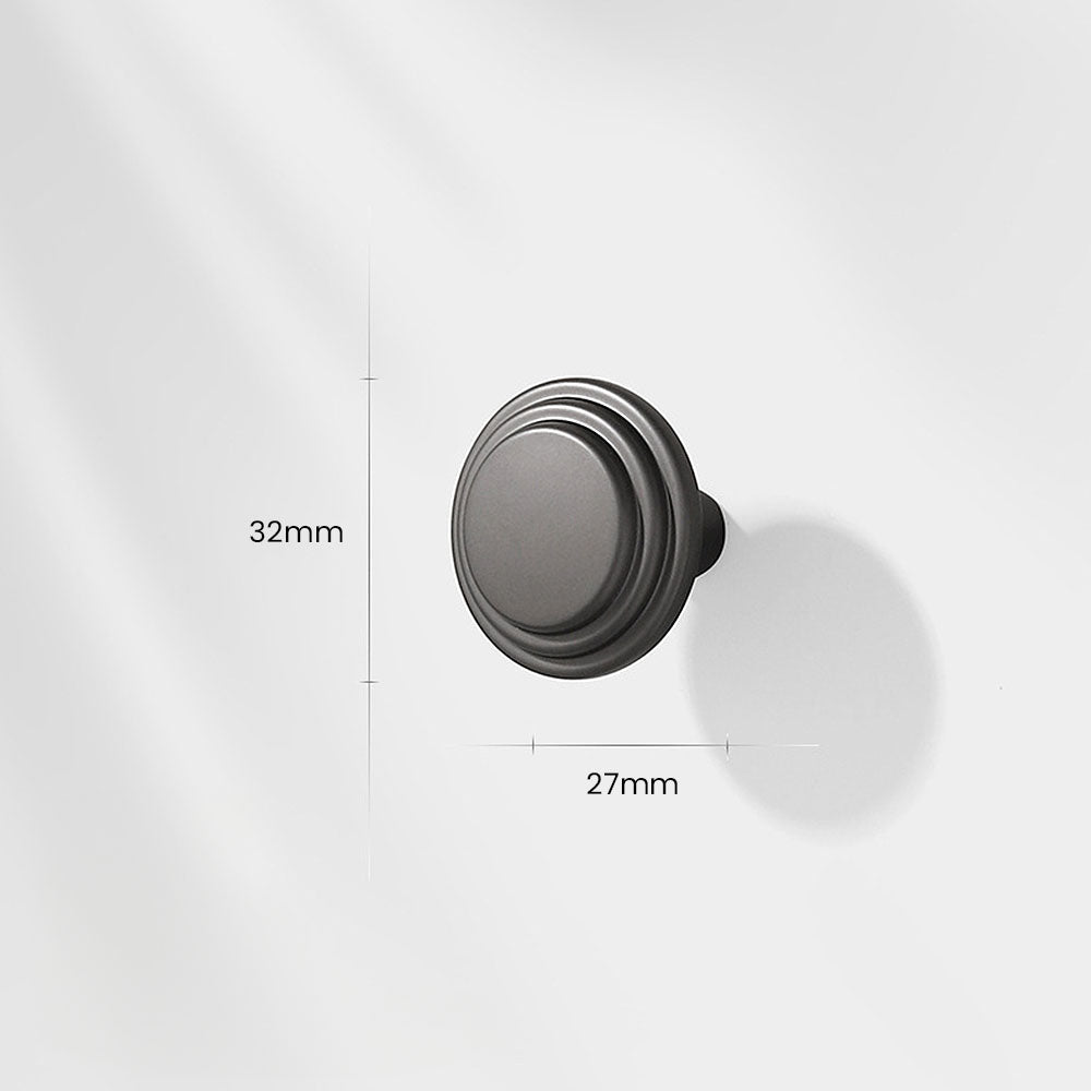 Modern Minimalist Zinc Alloy Solid Round Cabinet Drawer Handle