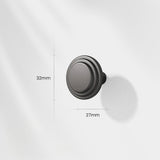 Modern Minimalist Zinc Alloy Solid Round Cabinet Drawer Handle