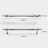 Chrome-Plated Drawer Handle Wardrobe Handle Bright Silver Cabinet Door Handle