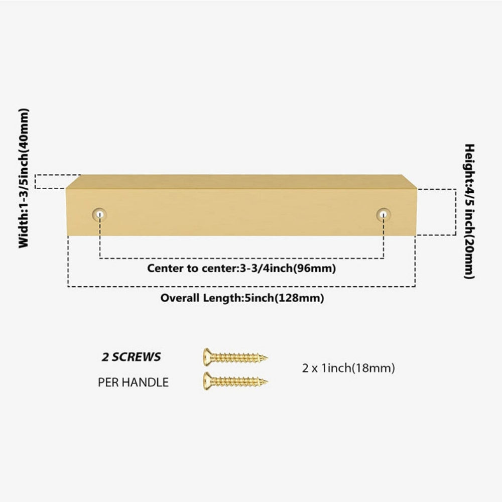 Brushed Gold Kitchen Cabinet Finger Pulls