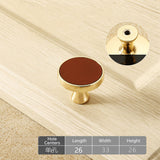 Stylish Gold Brown Leather Kitchen Cabinet Handles