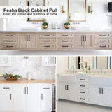Black Square Kitchen Bar Pulls for Cabinet