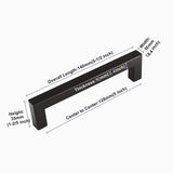 Black Square Kitchen Bar Pulls for Cabinet