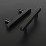 Square Black Drawer Pulls Black Cabinet Hardware Kitchen