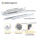 Hidden Bottom Mount Full Extension Soft Close Undermount Drawer Slides
