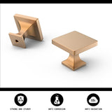 Square Zinc Alloy Kitchen Cabinet Knobs