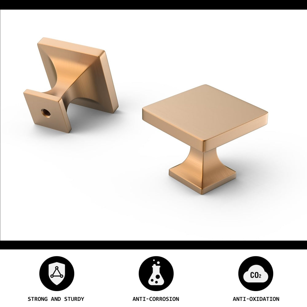 Square Zinc Alloy Kitchen Cabinet Knobs