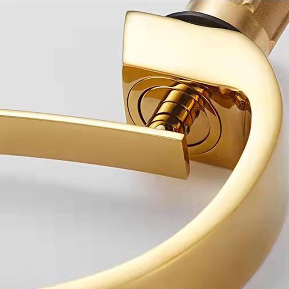 Single Handle Waterfall Arc Bathroom Sink Faucet