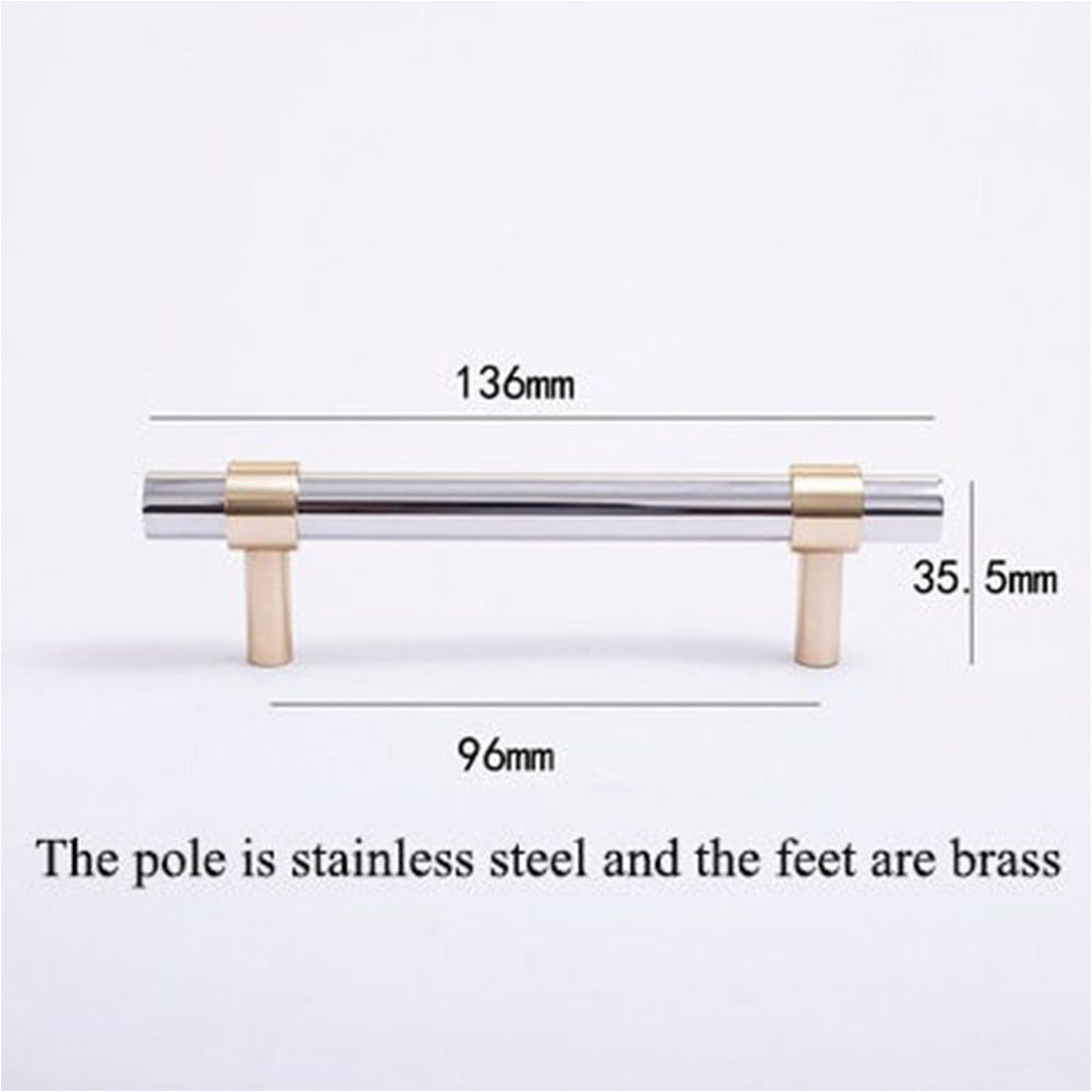 Modern Simple Luxury Silver Stainless Steel Cabinet Handles