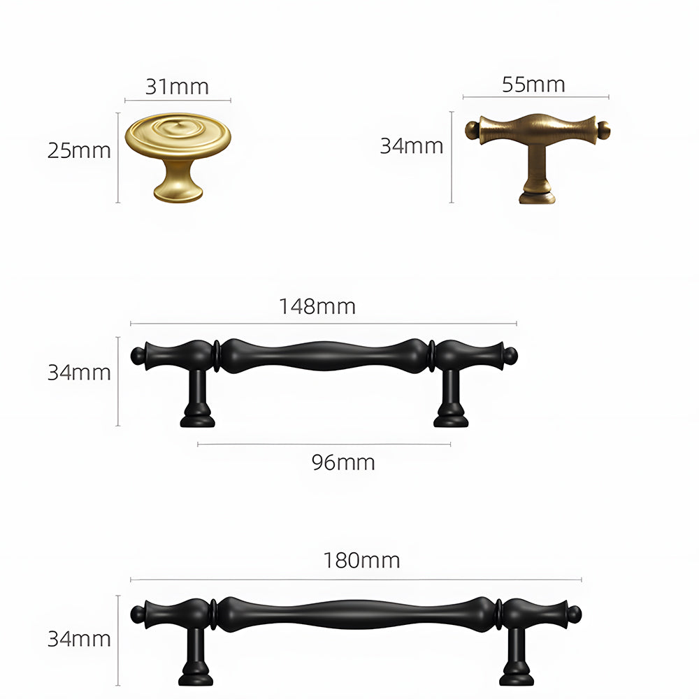 American Solid Brass Cabinet Drawer Handles