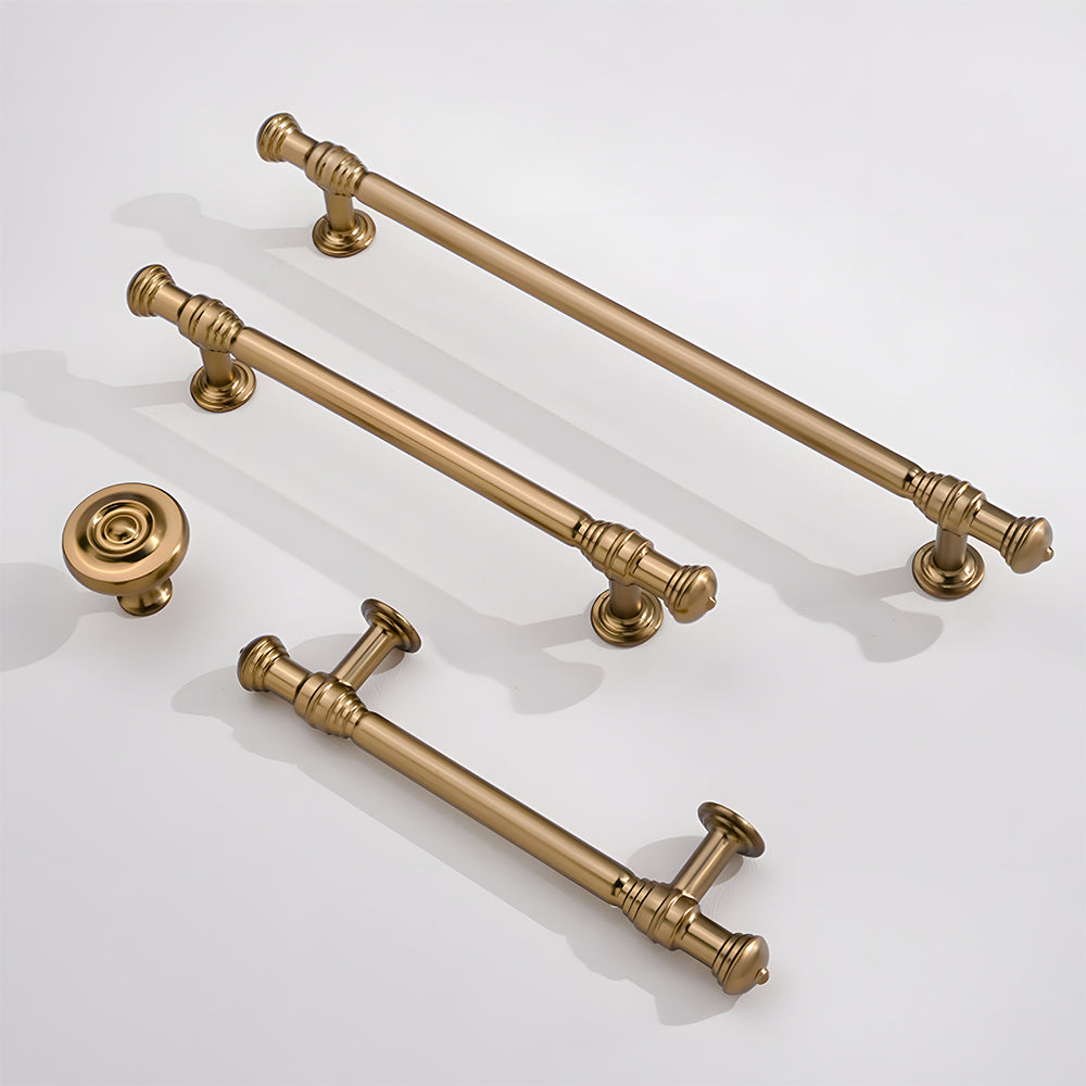 Light Luxury French Gold Wardrobe Door Drawer Cabinet Handles