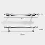 Chrome-Plated Drawer Handle Wardrobe Handle Bright Silver Cabinet Door Handle
