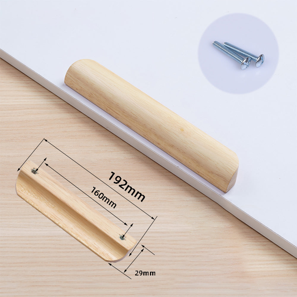 Morden Solid Wood Cabinet Drawer Pulls Wardrobe Handles Knobs for Home