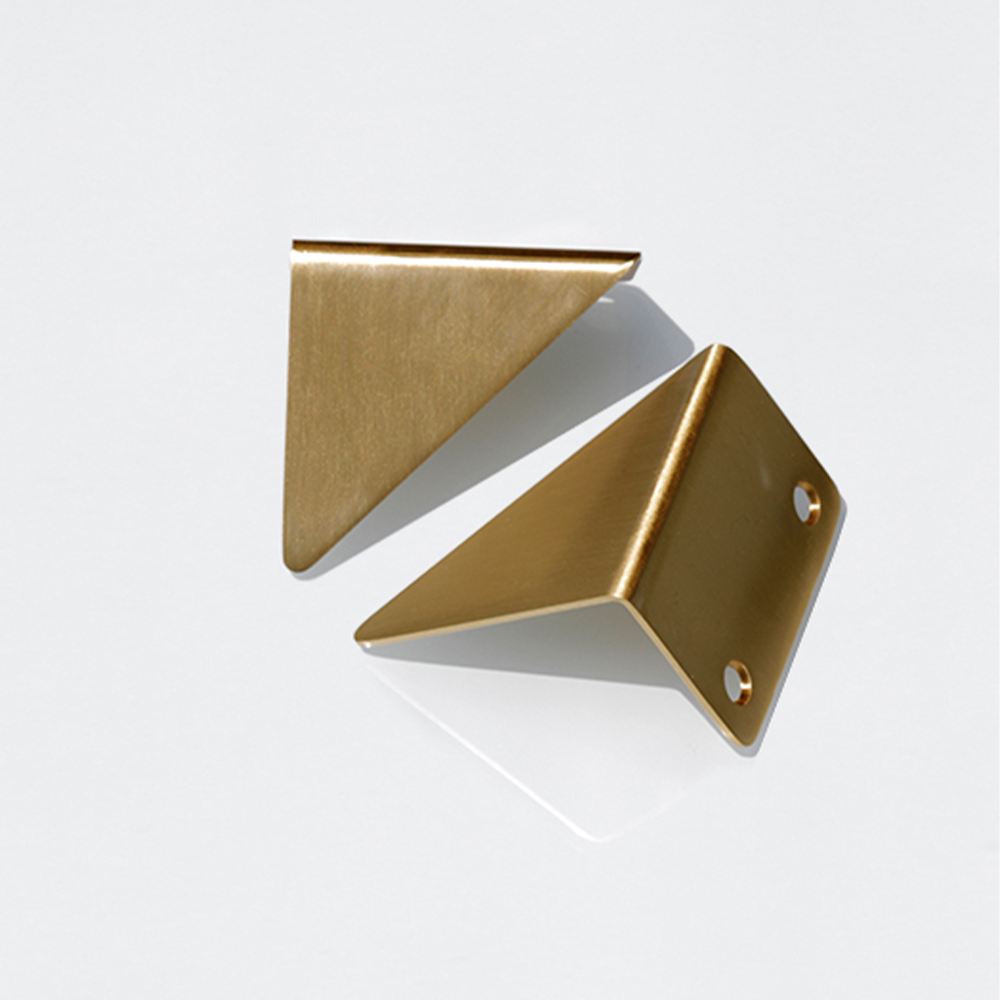 Triangle Shape Creative Solid Brass Cabinet Hidded Handle Drawer Handles