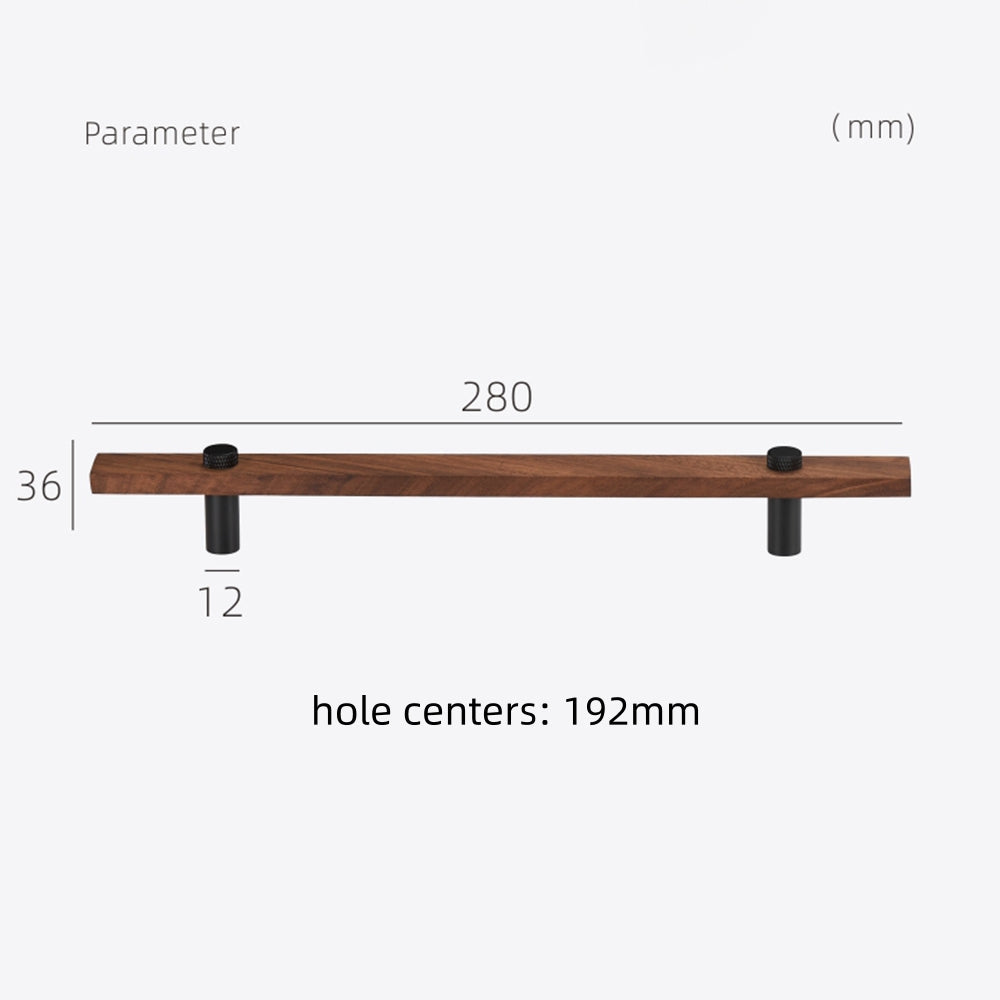 Stylish and Durable Walnut Brass Cabinet Handles