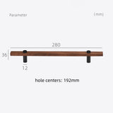 Stylish and Durable Walnut Brass Cabinet Handles