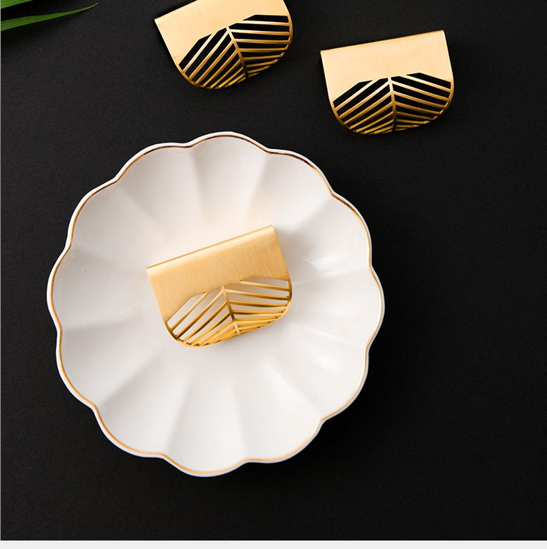Gold Leaf Brass Cabinet Wardrobe Pulls Drawer Knobs