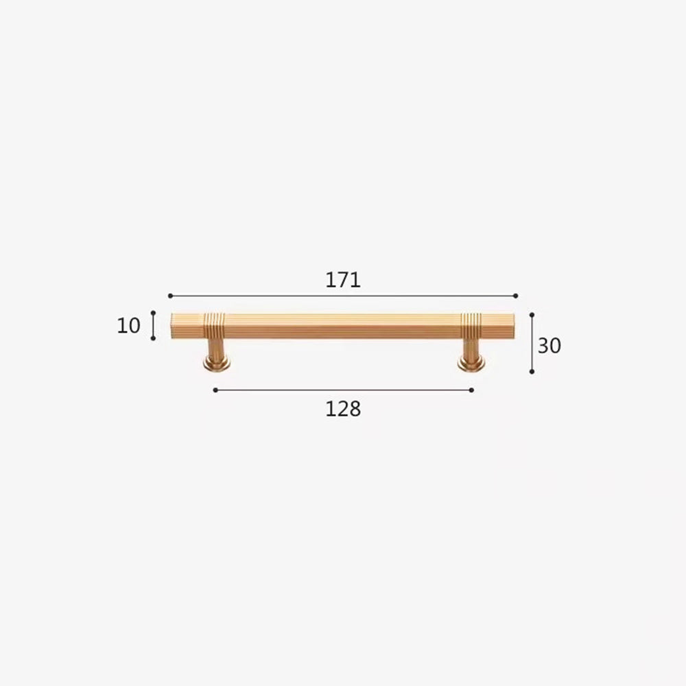 Modern Solid Thickened Zinc Alloy Square Stripe Cabinet and Drawer Handles