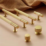 Modern Solid Brass Striped Bar Cabinet and Drawer Pulls