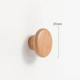 Long Solid Wood Finished Curved Arch Round Cabinet Handle for Kitchen