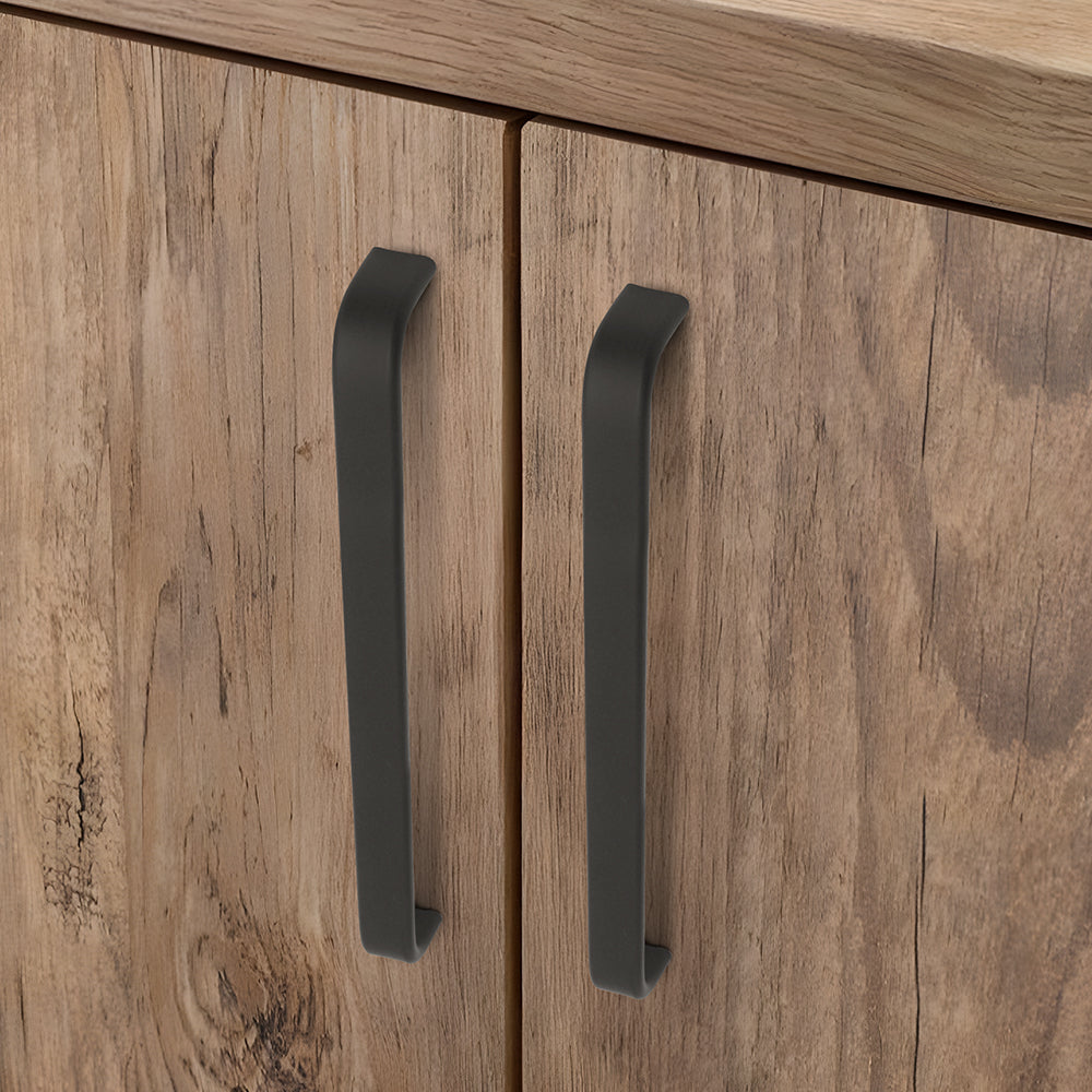 Contemporary Black Aluminum Alloy Kitchen Cabinet Handles