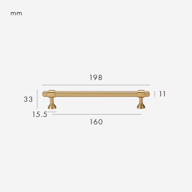 Gold Modern Brass Kitchen T-Bar Cabinet Drawer Pulls