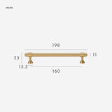 Gold Modern Brass Kitchen T-Bar Cabinet Drawer Pulls