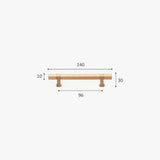 Modern Solid Thickened Zinc Alloy Square Stripe Cabinet and Drawer Handles