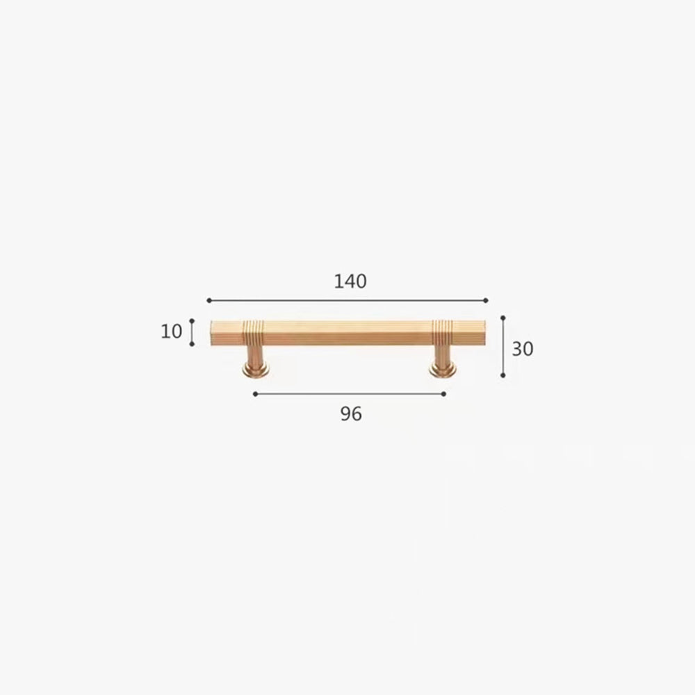 Modern Solid Thickened Zinc Alloy Square Stripe Cabinet and Drawer Handles