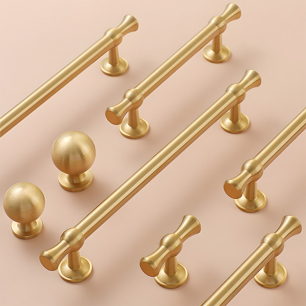 Brass Gold Solid Wardrobe Handle