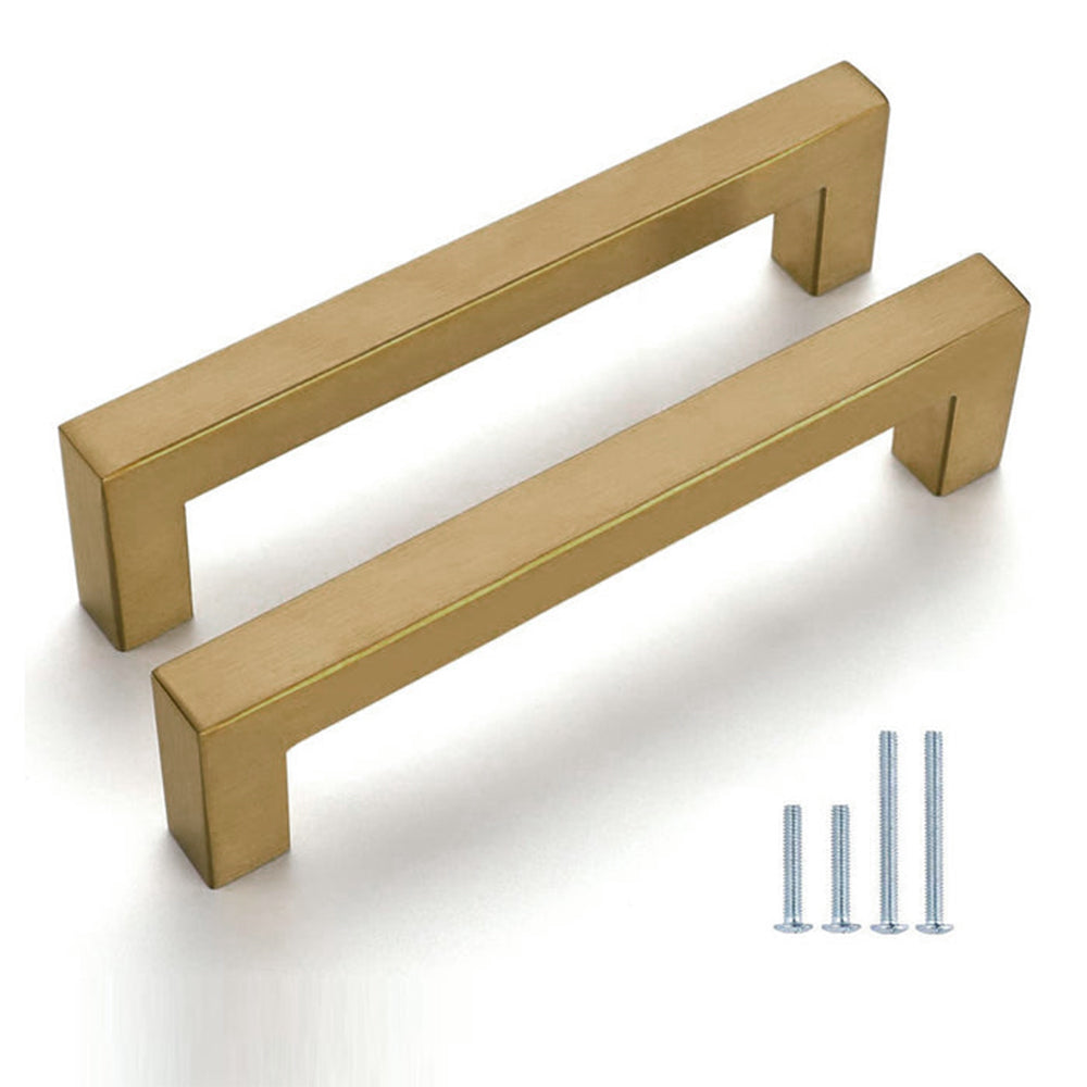 Champagne Bronze Square Cabinet Pulls for Kitchen