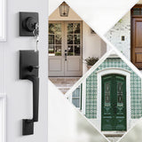 Modern Front Door Lock Reversible Entry Door Handlesets