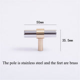 Modern Simple Luxury Silver Stainless Steel Cabinet Handles