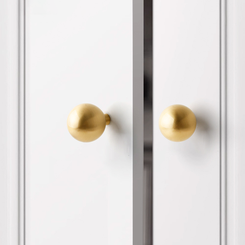 Champagne Gold Round Cabinet Knobs