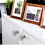 Brown & Silver Modern Brass Cabinet Drawer Handles