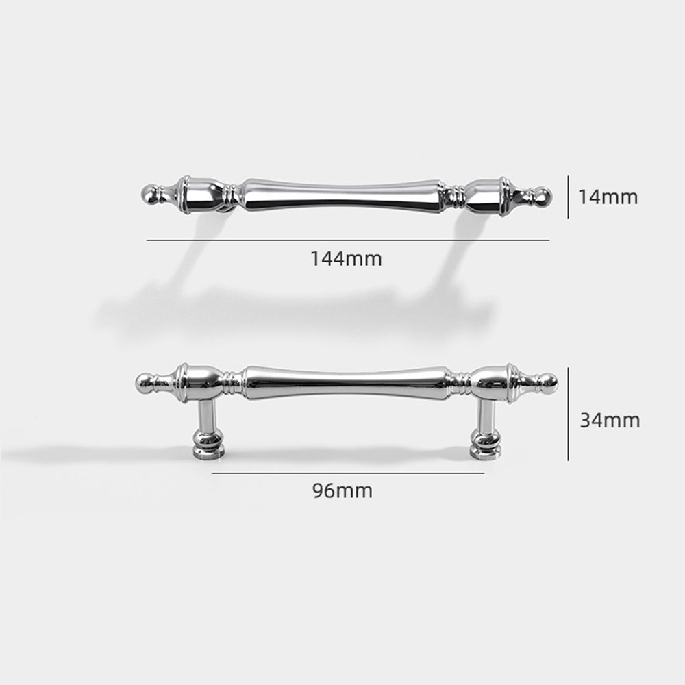 Chrome-Plated Drawer Handle Wardrobe Handle Bright Silver Cabinet Door Handle