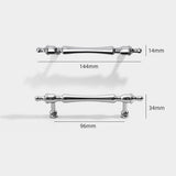 Chrome-Plated Drawer Handle Wardrobe Handle Bright Silver Cabinet Door Handle