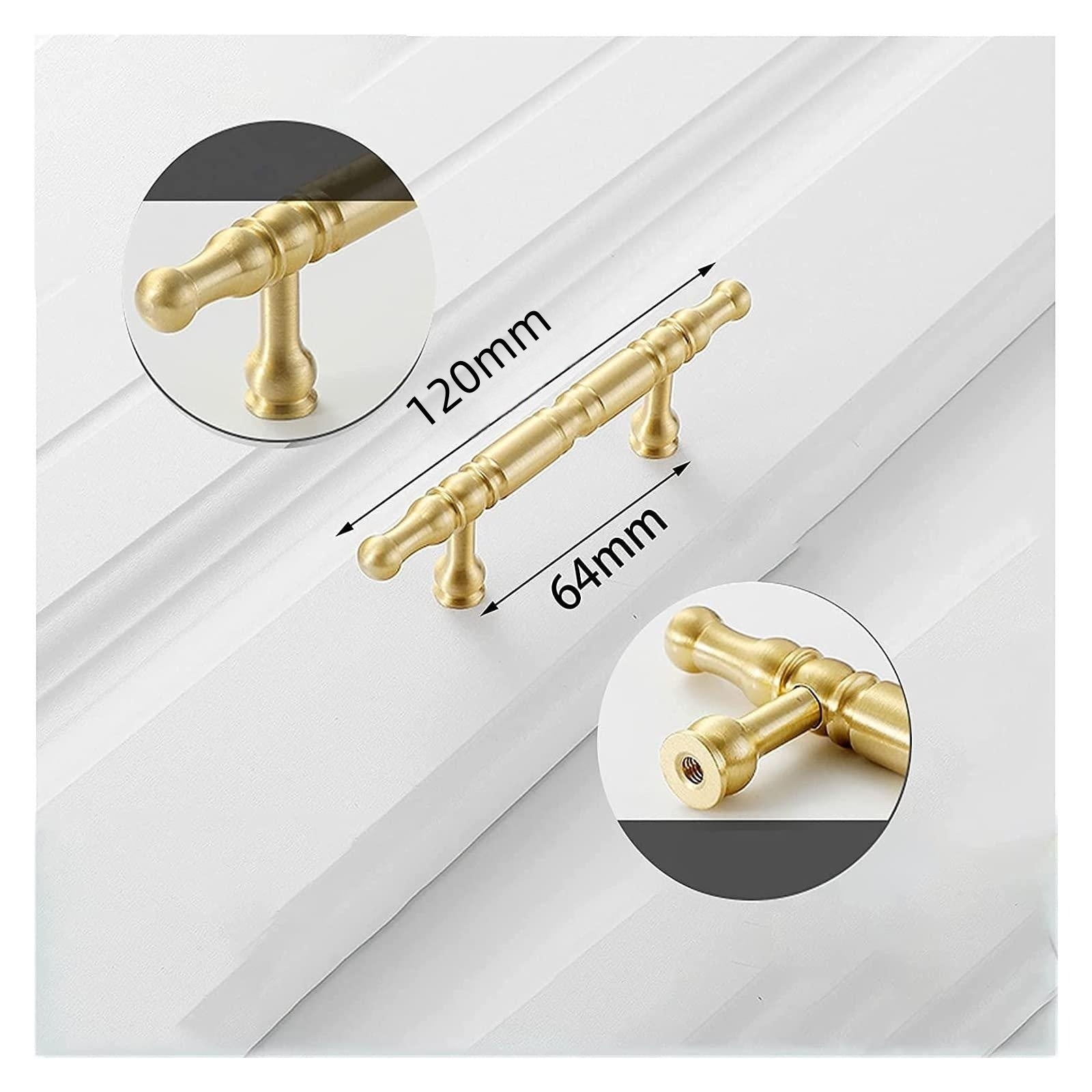 Antique Gold Door Handles Vintage Kitchen Cabinet Pulls