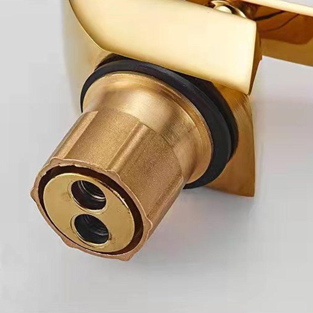 Single Handle Waterfall Arc Bathroom Sink Faucet