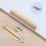 Morden Solid Wood Cabinet Drawer Pulls Wardrobe Handles Knobs for Home