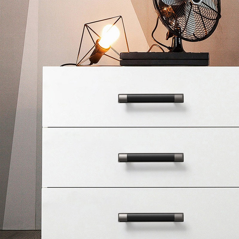 Retro Brown Leather Drawer Handles