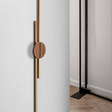 A Pair of Semicircle Wooden Natural Walnut Wardrobe Pulls