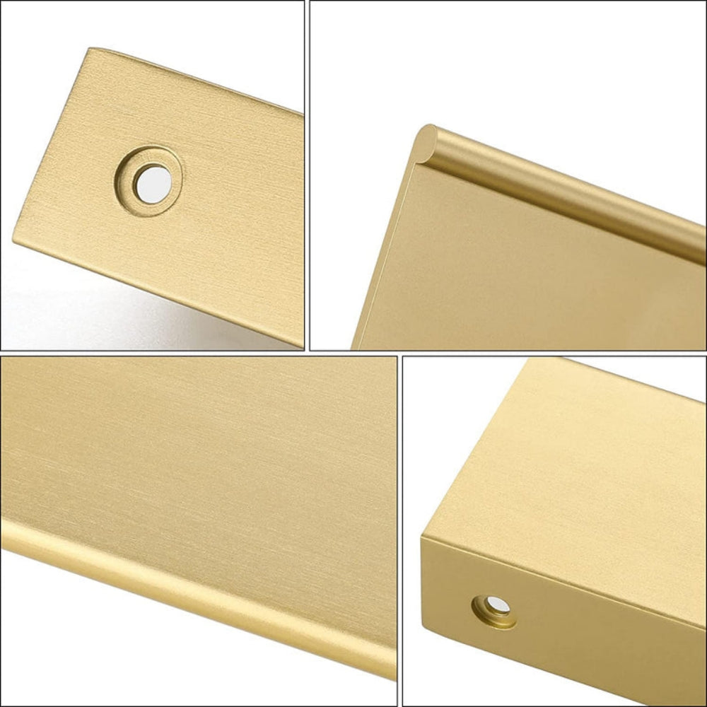 Brushed Gold Kitchen Cabinet Finger Pulls